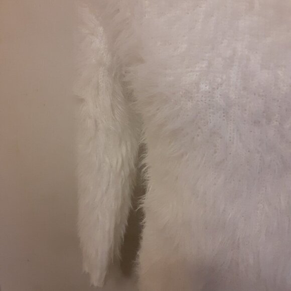 Shein (M) White Fluffy & Soft Sweater Turtleneck Sweater Dress - Picture 3 of 4